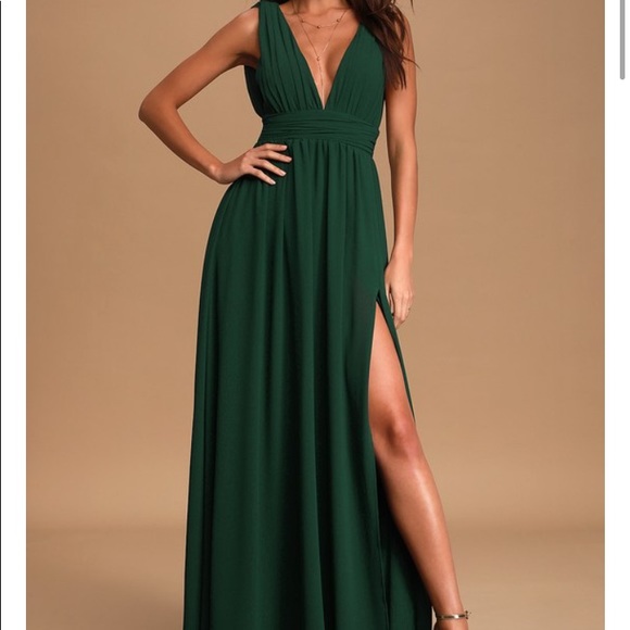 Lulu’s Heavenly Hues Forest Green Maxi Dress - Picture 2 of 4
